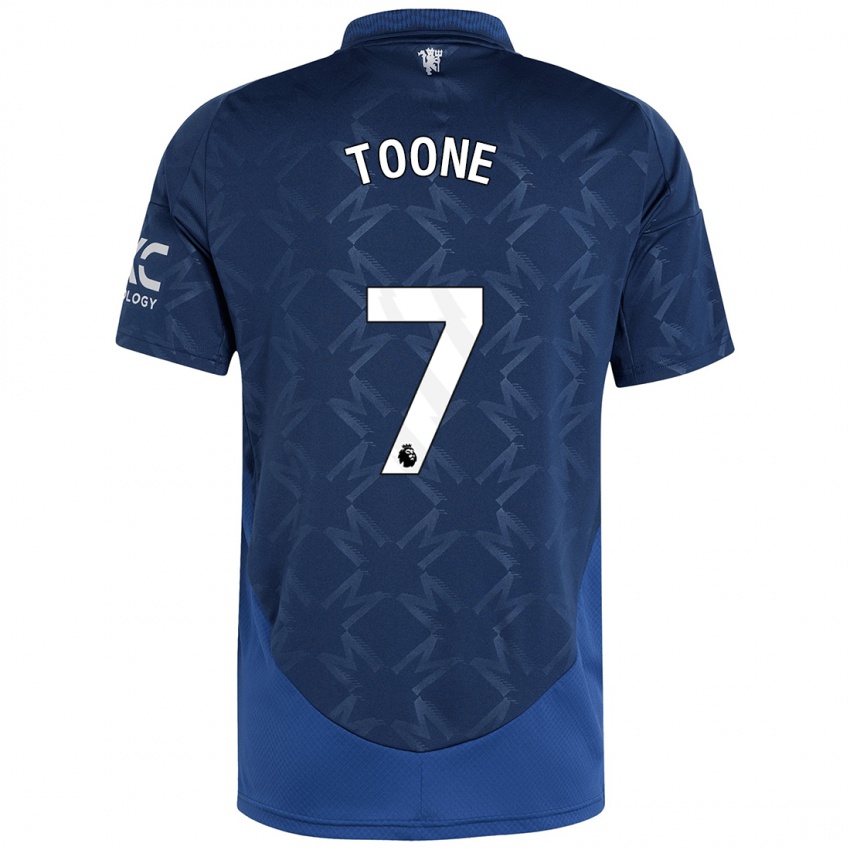 Niño Camiseta Ella Toone #7 Índigo 2ª Equipación 2024/25 La Camisa