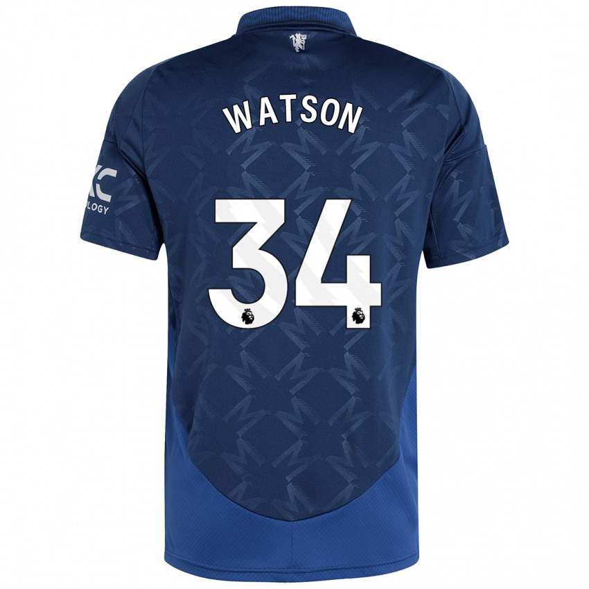 Niño Camiseta Emma Watson #34 Índigo 2ª Equipación 2024/25 La Camisa