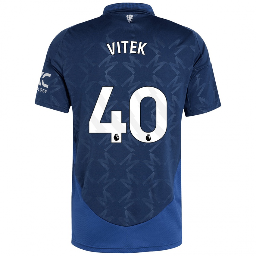 Niño Camiseta Radek Vitek #40 Índigo 2ª Equipación 2024/25 La Camisa