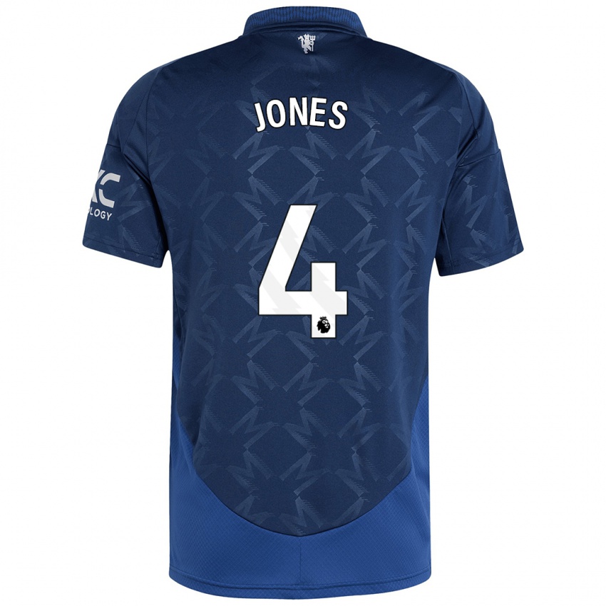 Niño Camiseta Phil Jones #4 Índigo 2ª Equipación 2024/25 La Camisa