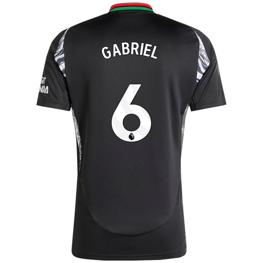 Niño Camiseta Gabriel Magalhaes #6 Negro 2ª Equipación 2024/25 La Camisa