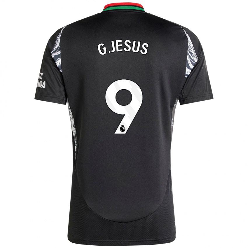 Niño Camiseta Gabriel Jesus #9 Negro 2ª Equipación 2024/25 La Camisa