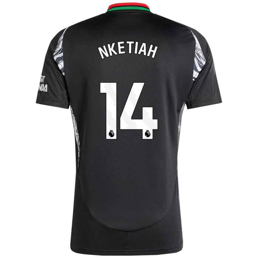 Niño Camiseta Eddie Nketiah #14 Negro 2ª Equipación 2024/25 La Camisa