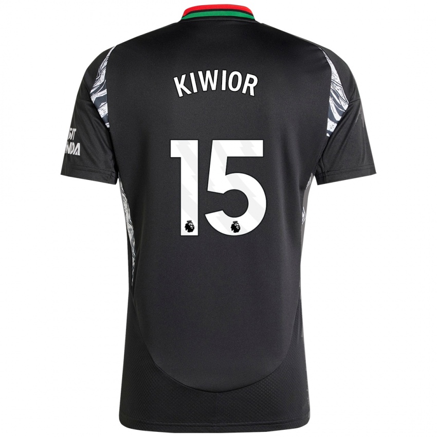 Niño Camiseta Jakub Kiwior #15 Negro 2ª Equipación 2024/25 La Camisa