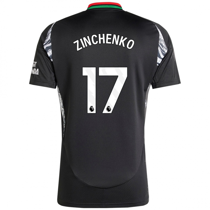 Niño Camiseta Oleksandr Zinchenko #17 Negro 2ª Equipación 2024/25 La Camisa