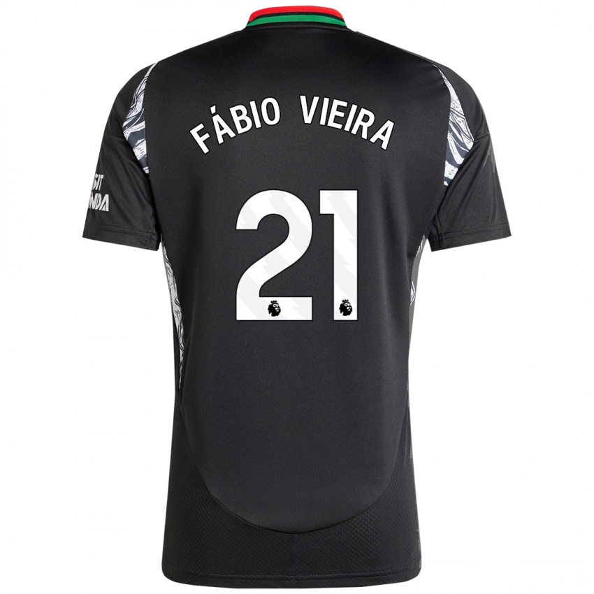 Niño Camiseta Fabio Vieira #21 Negro 2ª Equipación 2024/25 La Camisa