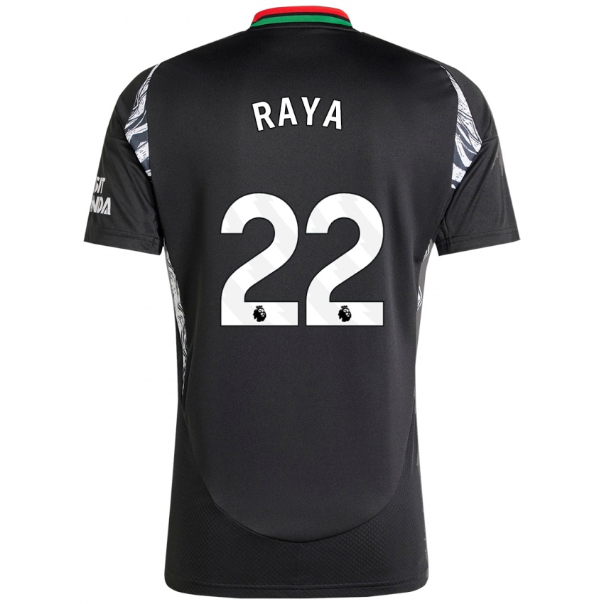 Niño Camiseta David Raya #22 Negro 2ª Equipación 2024/25 La Camisa