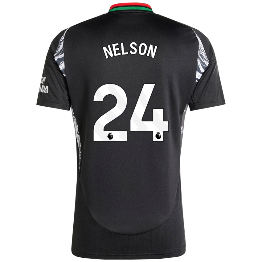 Niño Camiseta Reiss Nelson #24 Negro 2ª Equipación 2024/25 La Camisa