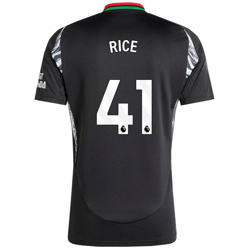 Niño Camiseta Declan Rice #41 Negro 2ª Equipación 2024/25 La Camisa