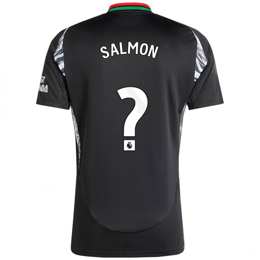 Niño Camiseta Marli Salmon #0 Negro 2ª Equipación 2024/25 La Camisa