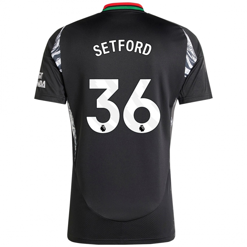 Niño Camiseta Tommy Setford #36 Negro 2ª Equipación 2024/25 La Camisa