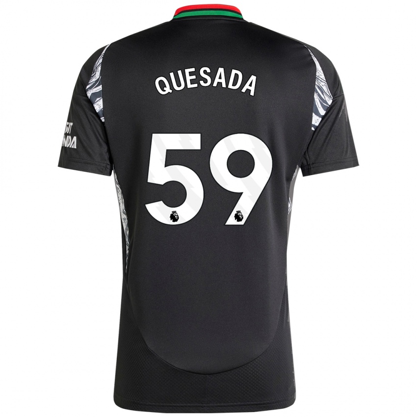 Niño Camiseta Elián Quesada #59 Negro 2ª Equipación 2024/25 La Camisa