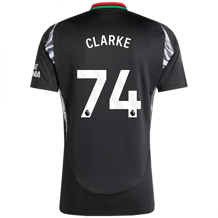 Niño Camiseta Brayden Clarke #74 Negro 2ª Equipación 2024/25 La Camisa