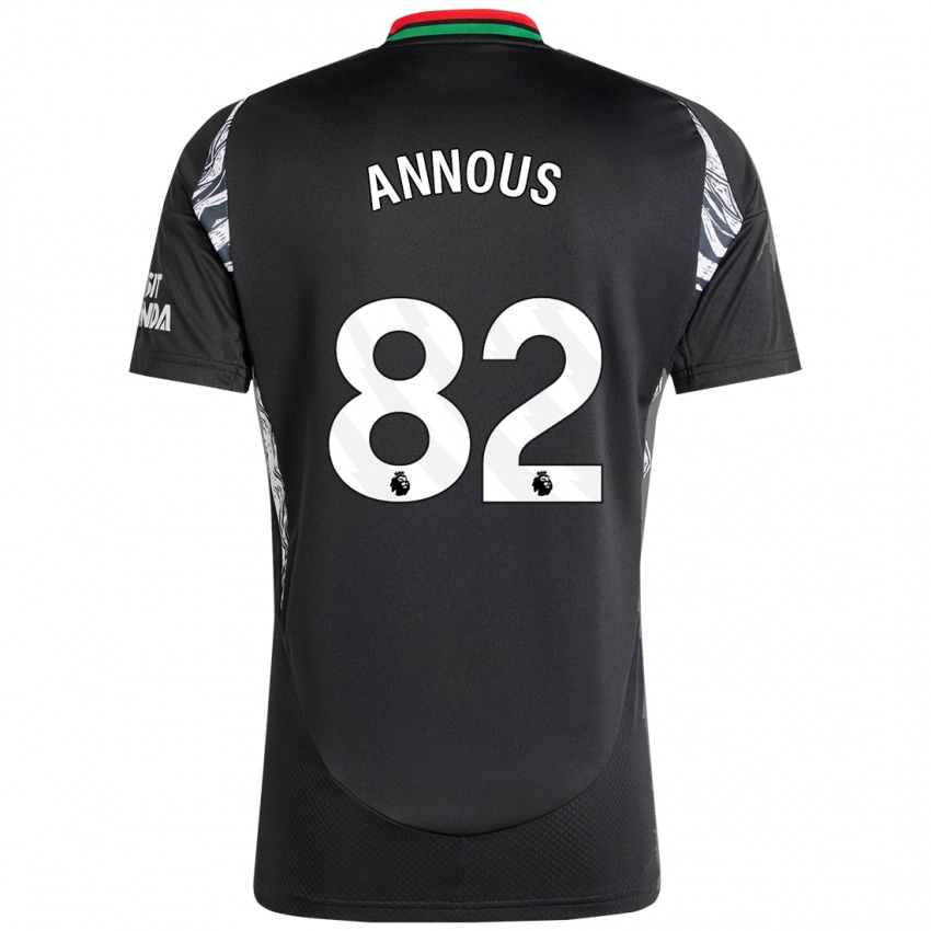 Niño Camiseta Andre Annous #82 Negro 2ª Equipación 2024/25 La Camisa