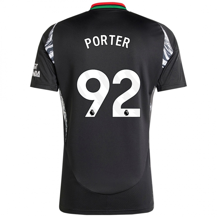 Niño Camiseta Jack Porter #92 Negro 2ª Equipación 2024/25 La Camisa