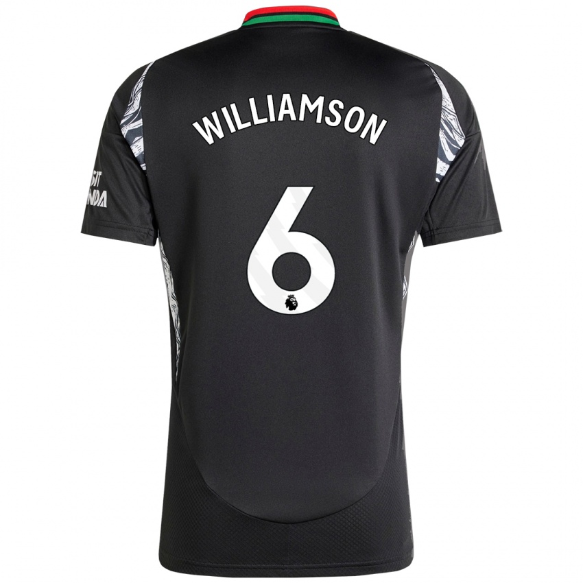 Niño Camiseta Leah Williamson #6 Negro 2ª Equipación 2024/25 La Camisa