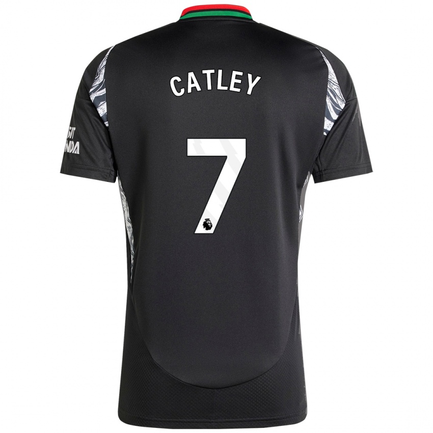 Niño Camiseta Stephanie Catley #7 Negro 2ª Equipación 2024/25 La Camisa