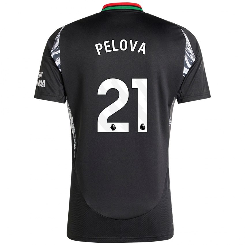 Niño Camiseta Victoria Pelova #21 Negro 2ª Equipación 2024/25 La Camisa