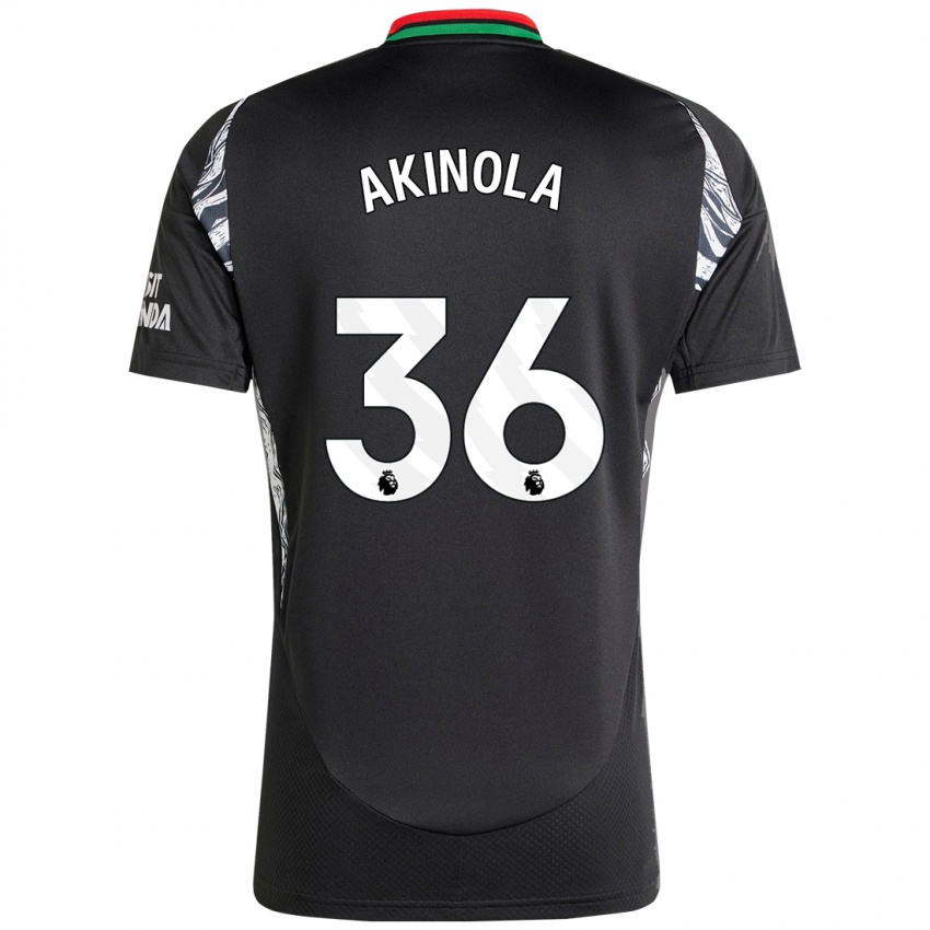 Niño Camiseta Tim Akinola #36 Negro 2ª Equipación 2024/25 La Camisa