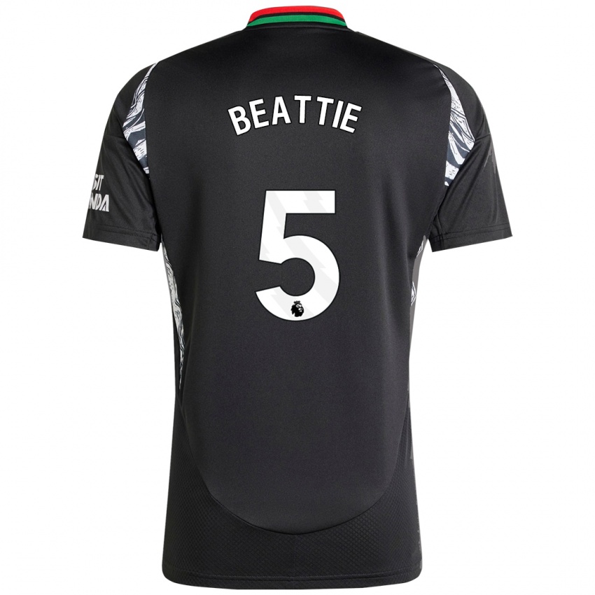 Niño Camiseta Jen Beattie #5 Negro 2ª Equipación 2024/25 La Camisa