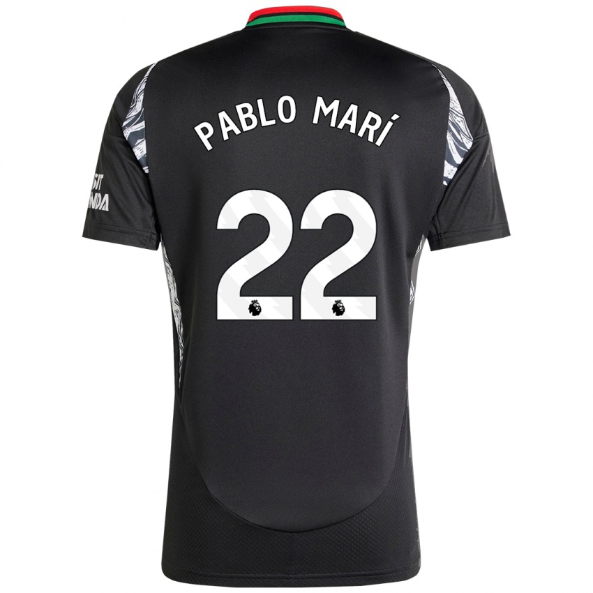 Niño Camiseta Pablo Mari #22 Negro 2ª Equipación 2024/25 La Camisa