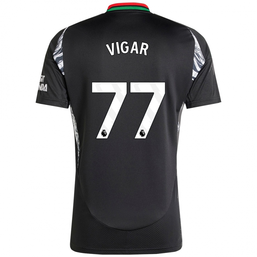 Niño Camiseta Billy Vigar #77 Negro 2ª Equipación 2024/25 La Camisa