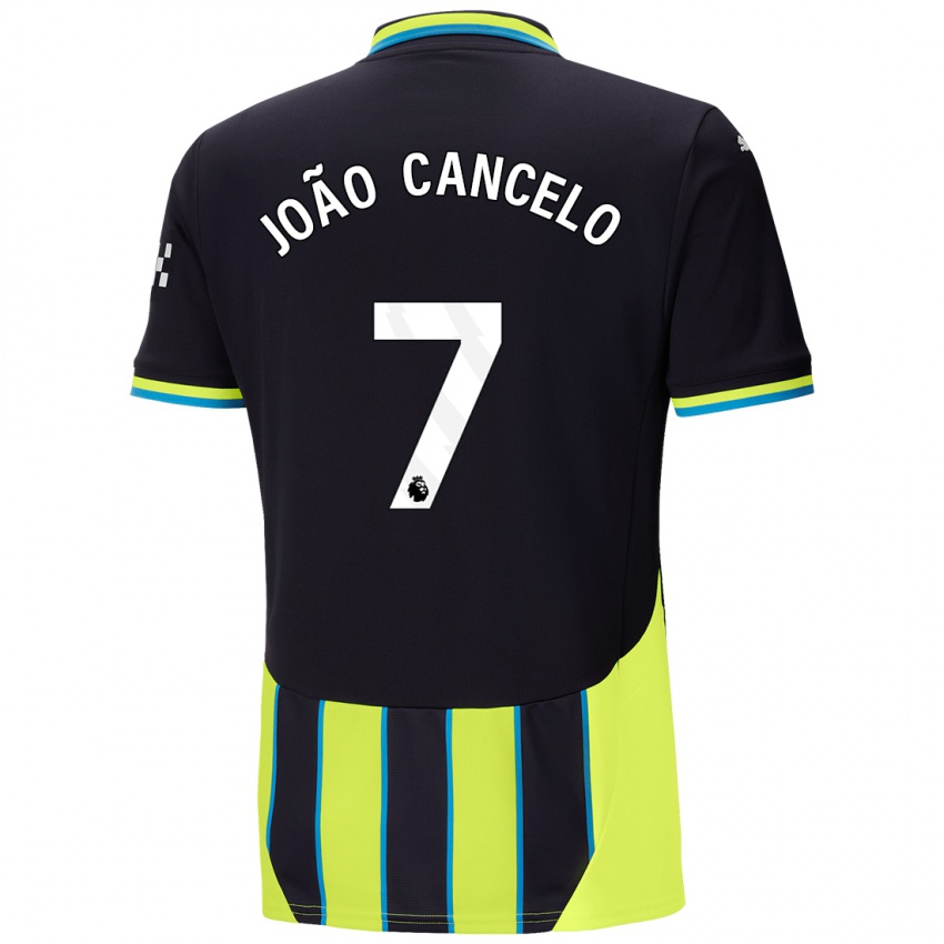 Niño Camiseta Joao Cancelo #7 Azul Amarillo 2ª Equipación 2024/25 La Camisa