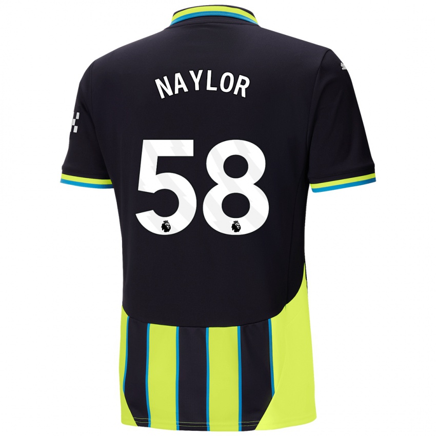 Niño Camiseta Seb Naylor #58 Azul Amarillo 2ª Equipación 2024/25 La Camisa