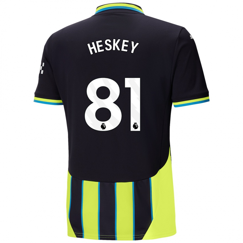 Niño Camiseta Jaden Heskey #81 Azul Amarillo 2ª Equipación 2024/25 La Camisa