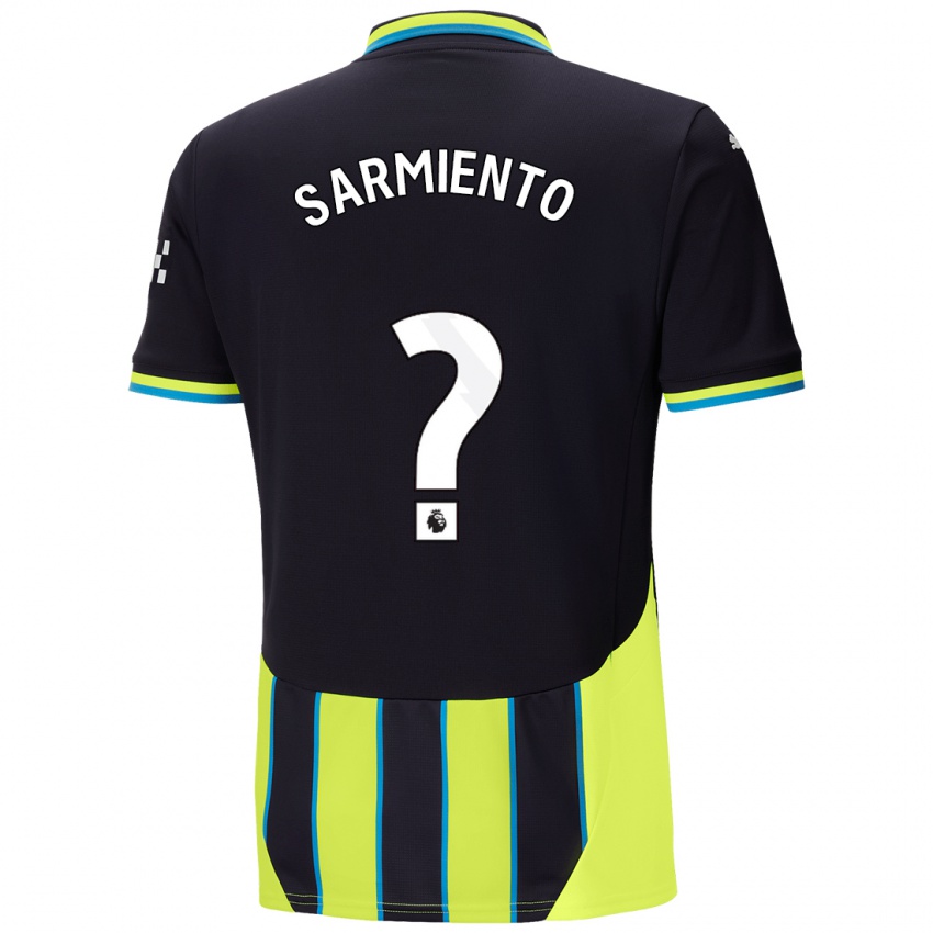 Niño Camiseta Darío Sarmiento #0 Azul Amarillo 2ª Equipación 2024/25 La Camisa