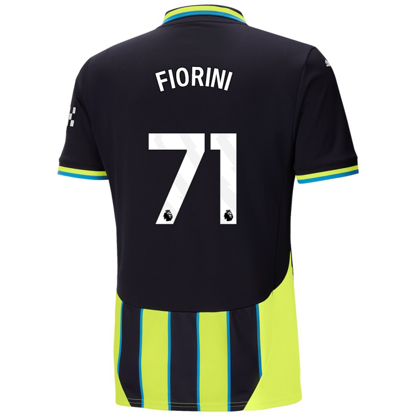 Niño Camiseta Lewis Fiorini #71 Azul Amarillo 2ª Equipación 2024/25 La Camisa