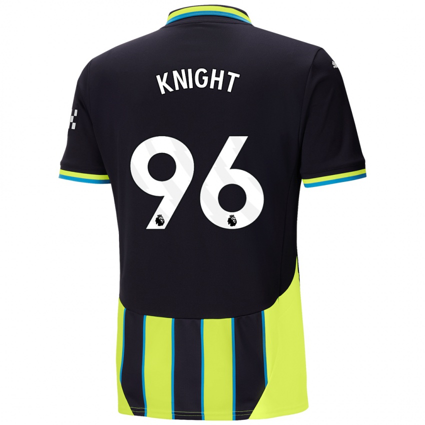 Niño Camiseta Ben Knight #96 Azul Amarillo 2ª Equipación 2024/25 La Camisa