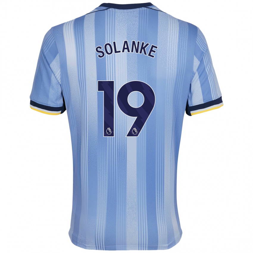 Niño Camiseta Dominic Solanke #19 Azul Claro 2ª Equipación 2024/25 La Camisa