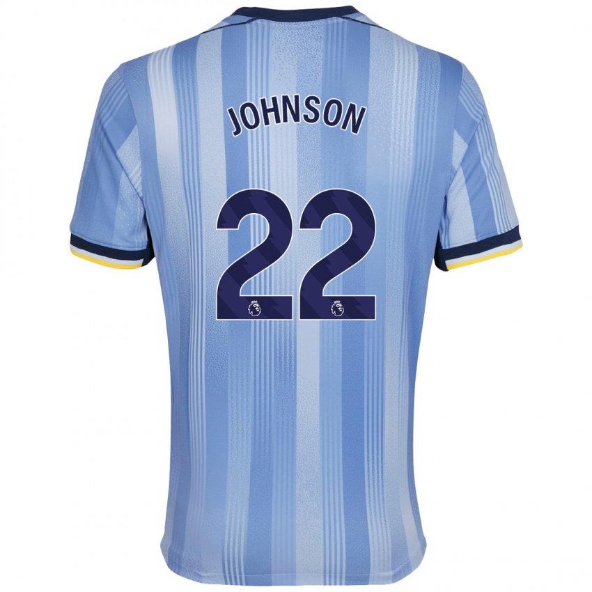 Niño Camiseta Brennan Johnson #22 Azul Claro 2ª Equipación 2024/25 La Camisa