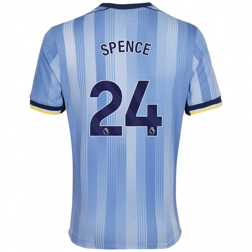 Niño Camiseta Djed Spence #24 Azul Claro 2ª Equipación 2024/25 La Camisa