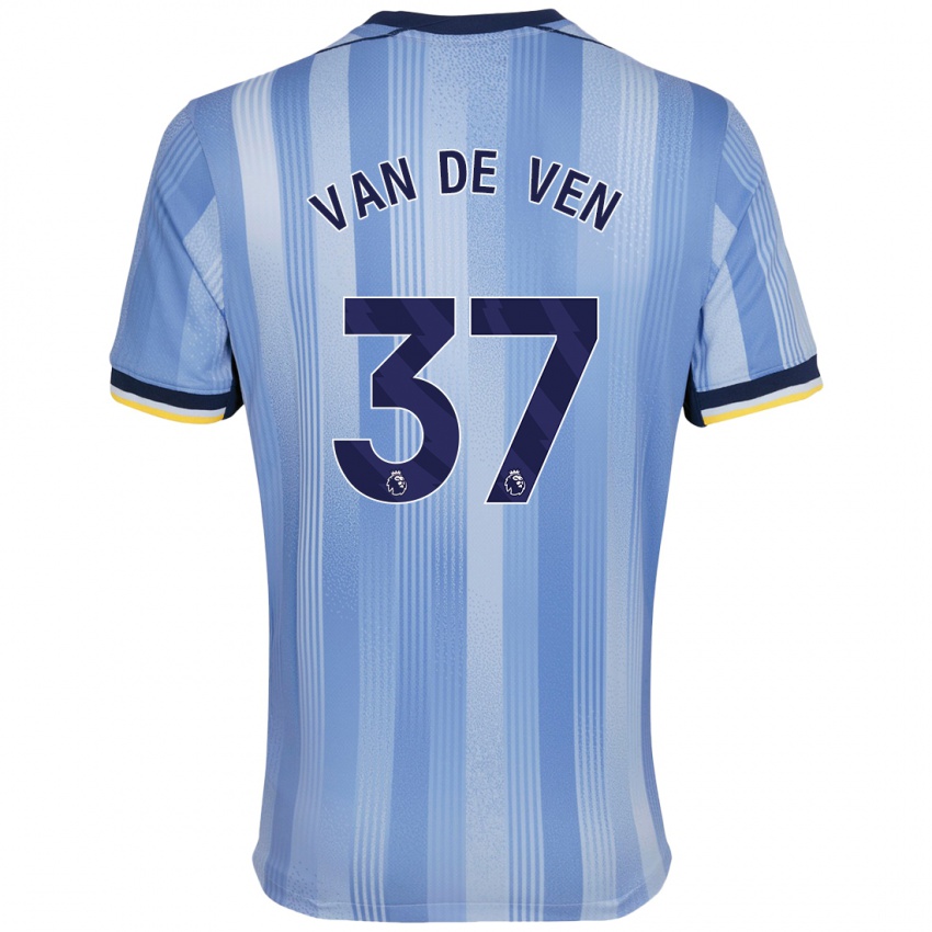 Niño Camiseta Micky Van De Ven #37 Azul Claro 2ª Equipación 2024/25 La Camisa