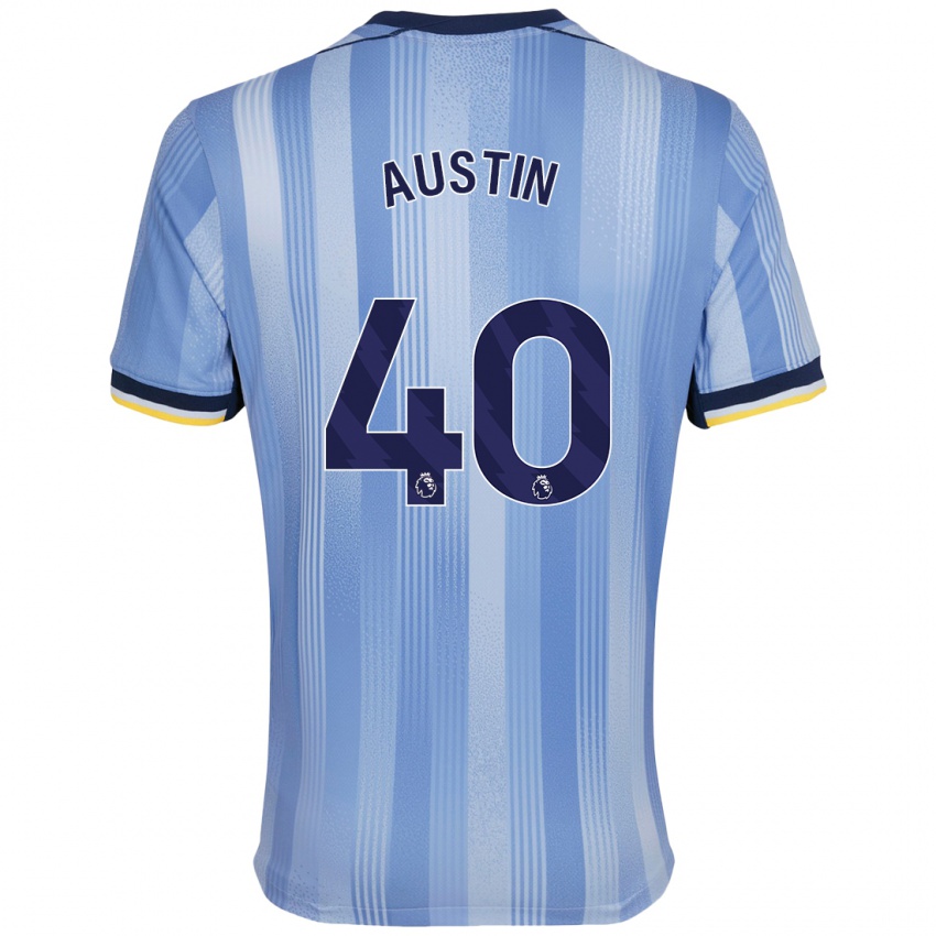 Niño Camiseta Brandon Austin #40 Azul Claro 2ª Equipación 2024/25 La Camisa