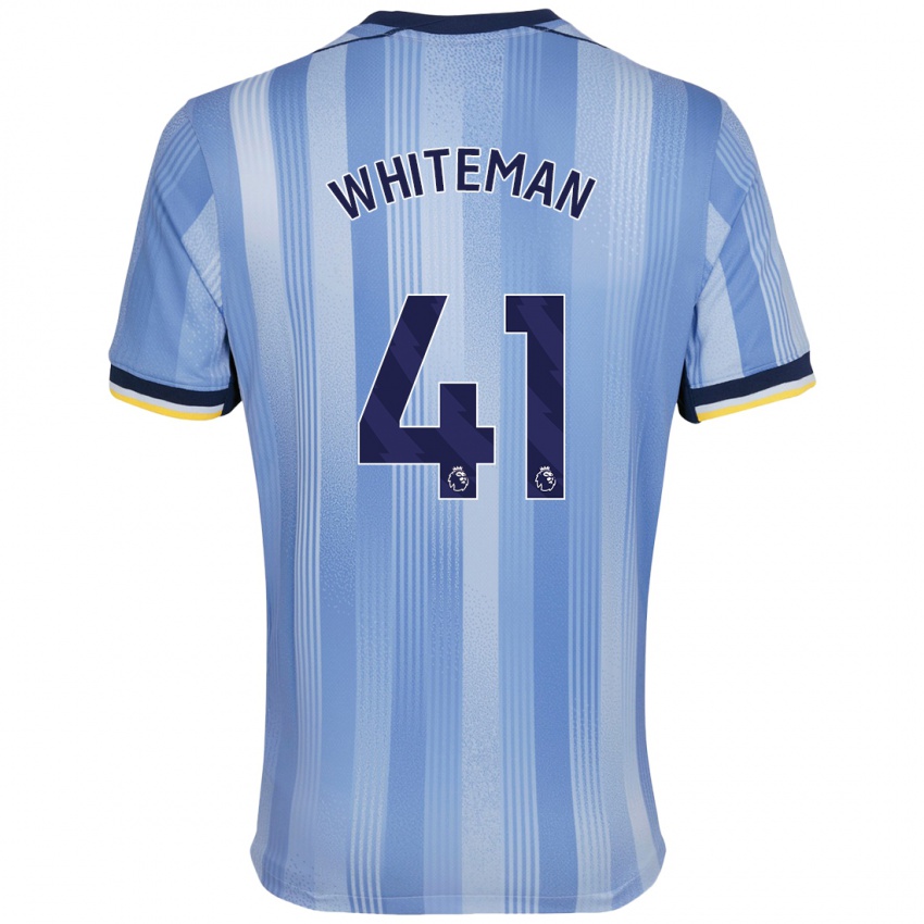 Niño Camiseta Alfie Whiteman #41 Azul Claro 2ª Equipación 2024/25 La Camisa