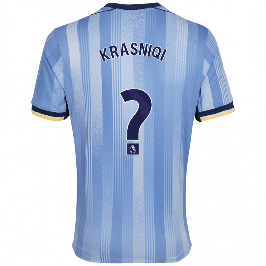 Niño Camiseta Elliot Krasniqi #0 Azul Claro 2ª Equipación 2024/25 La Camisa