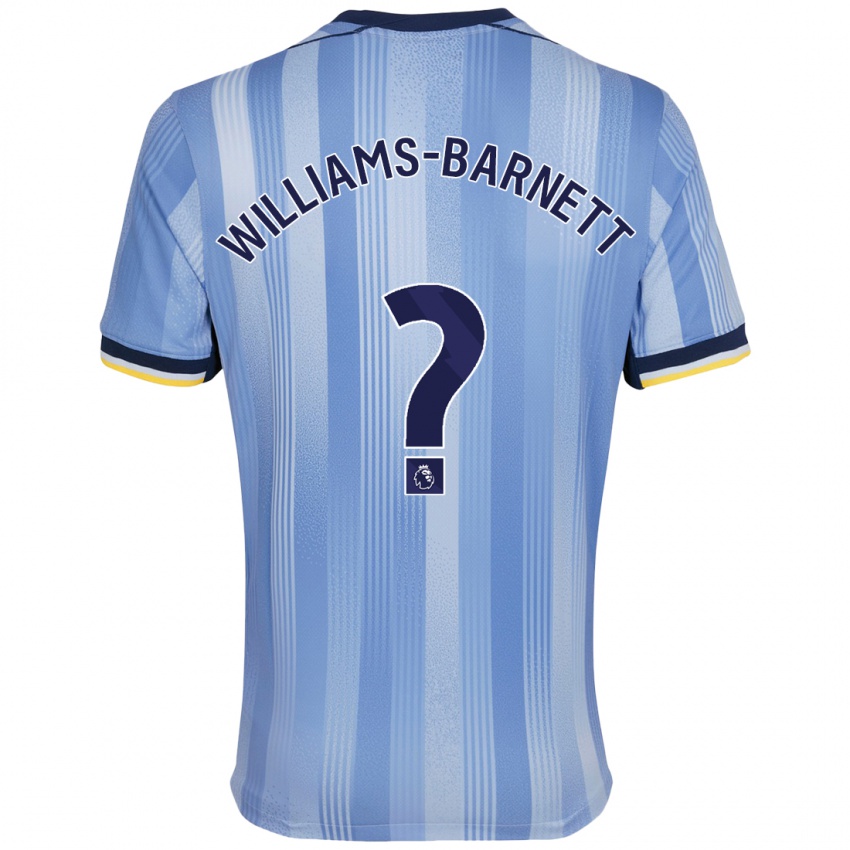 Niño Camiseta Lucá Williams-Barnett #0 Azul Claro 2ª Equipación 2024/25 La Camisa