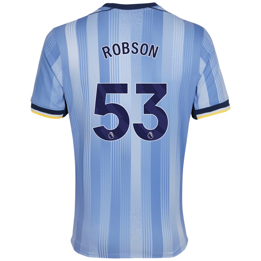 Niño Camiseta Max Robson #53 Azul Claro 2ª Equipación 2024/25 La Camisa