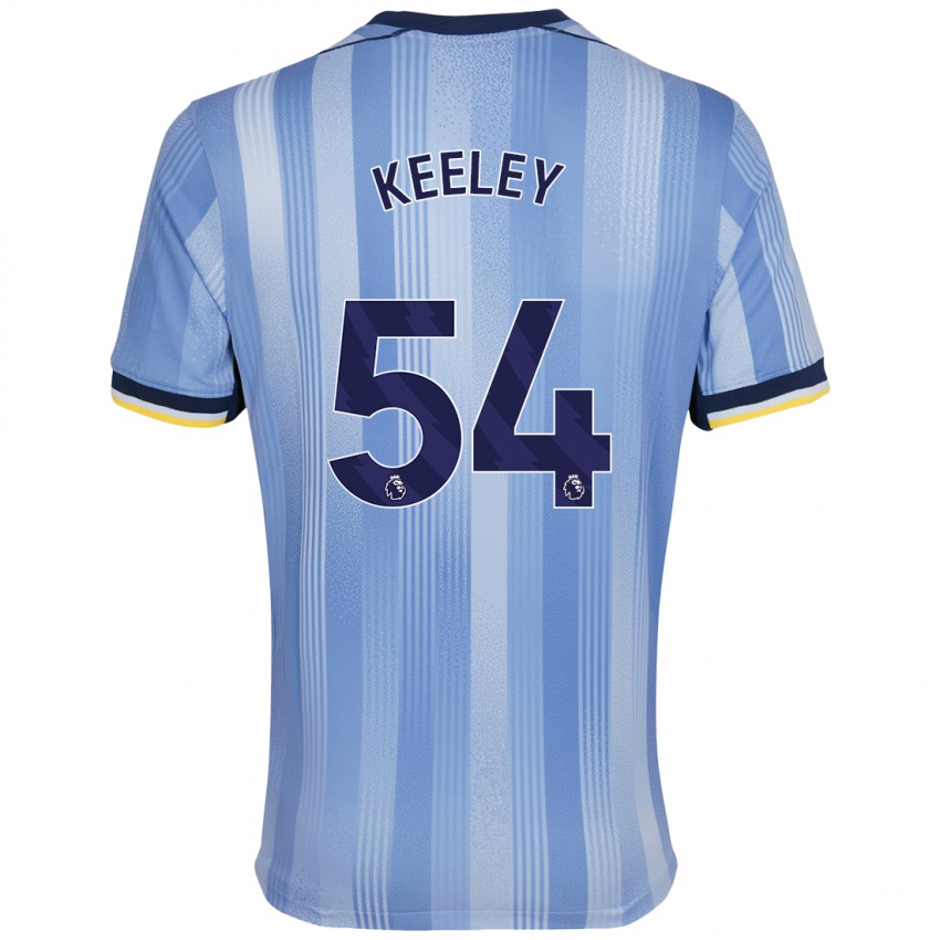 Niño Camiseta Josh Keeley #54 Azul Claro 2ª Equipación 2024/25 La Camisa