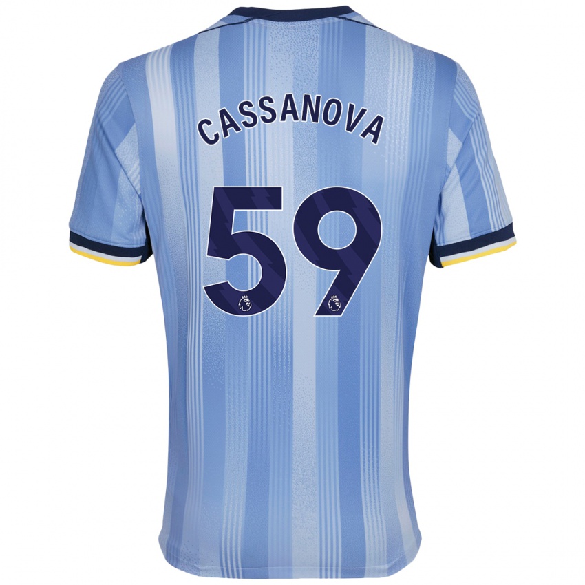 Niño Camiseta Dante Cassanova #59 Azul Claro 2ª Equipación 2024/25 La Camisa