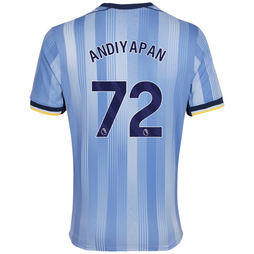 Niño Camiseta William Andiyapan #72 Azul Claro 2ª Equipación 2024/25 La Camisa