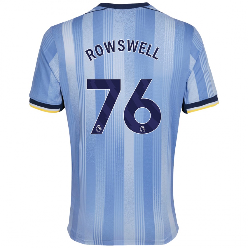 Niño Camiseta James Rowswell #76 Azul Claro 2ª Equipación 2024/25 La Camisa