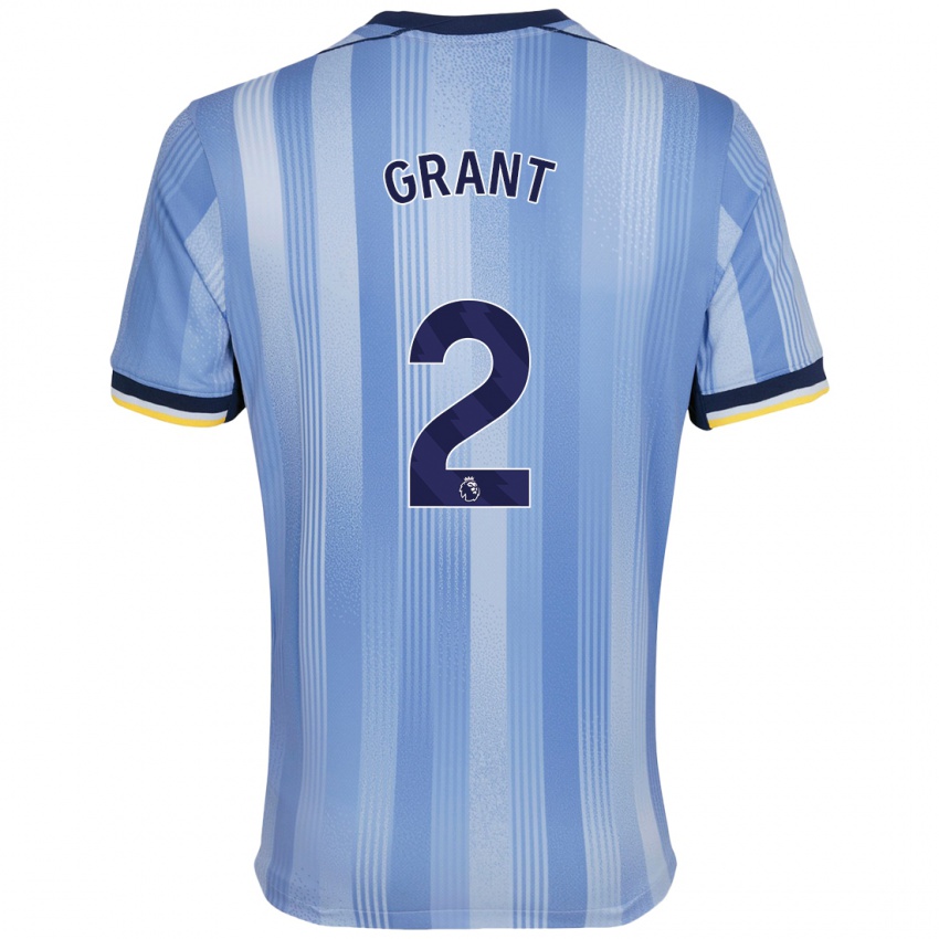 Niño Camiseta Charlotte Grant #2 Azul Claro 2ª Equipación 2024/25 La Camisa