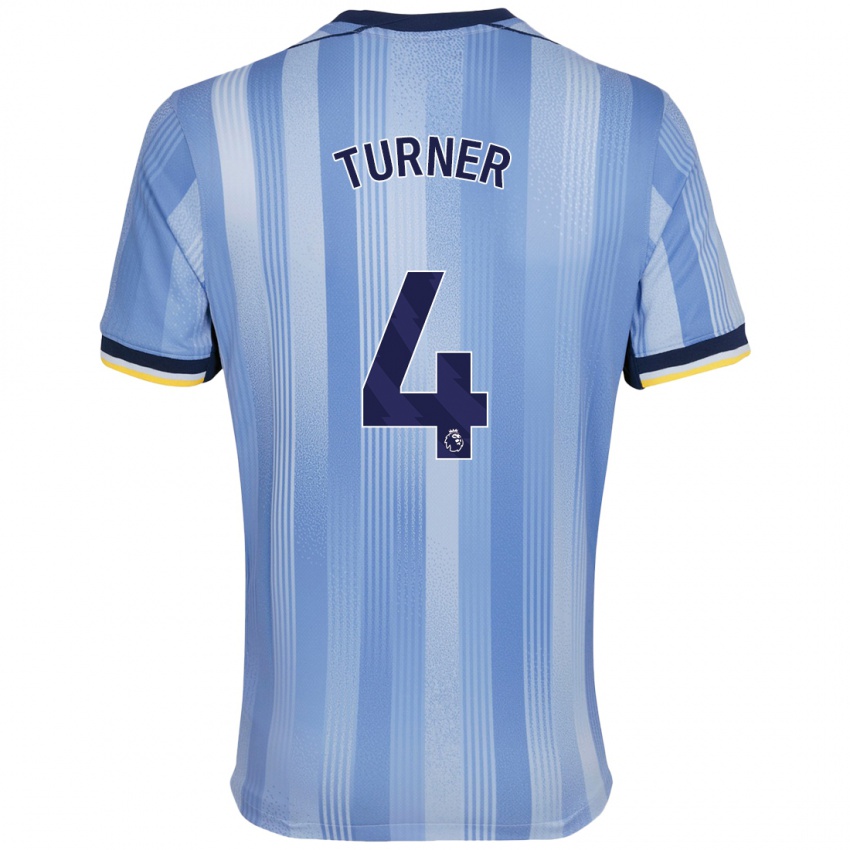 Niño Camiseta Amy Turner #4 Azul Claro 2ª Equipación 2024/25 La Camisa