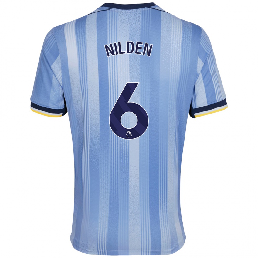 Niño Camiseta Amanda Nildén #6 Azul Claro 2ª Equipación 2024/25 La Camisa