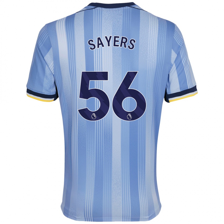 Niño Camiseta Charlie Sayers #56 Azul Claro 2ª Equipación 2024/25 La Camisa