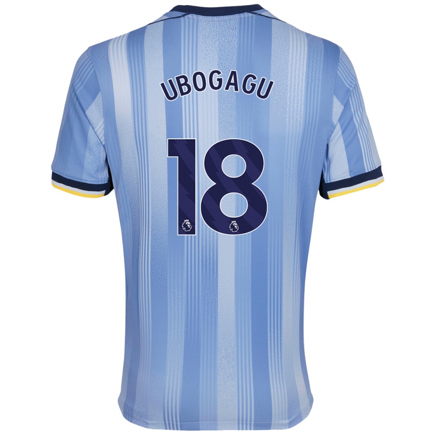 Niño Camiseta Chioma Ubogagu #18 Azul Claro 2ª Equipación 2024/25 La Camisa